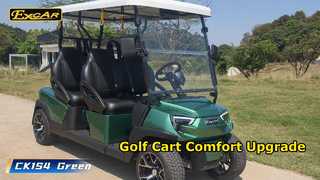 CK1S4 Green Electric Golf Carts Optionale Premium-Sitze für mehr Komfort. Solides Chassis mit Verstärker