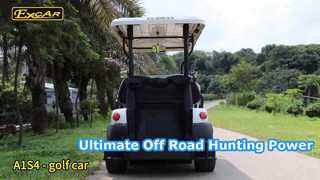 Sehen Sie sich die Demo des Excar 4-Personen-Offroad-Jagdwagens ElectricMA1S4 mit Lithiumbatterie an